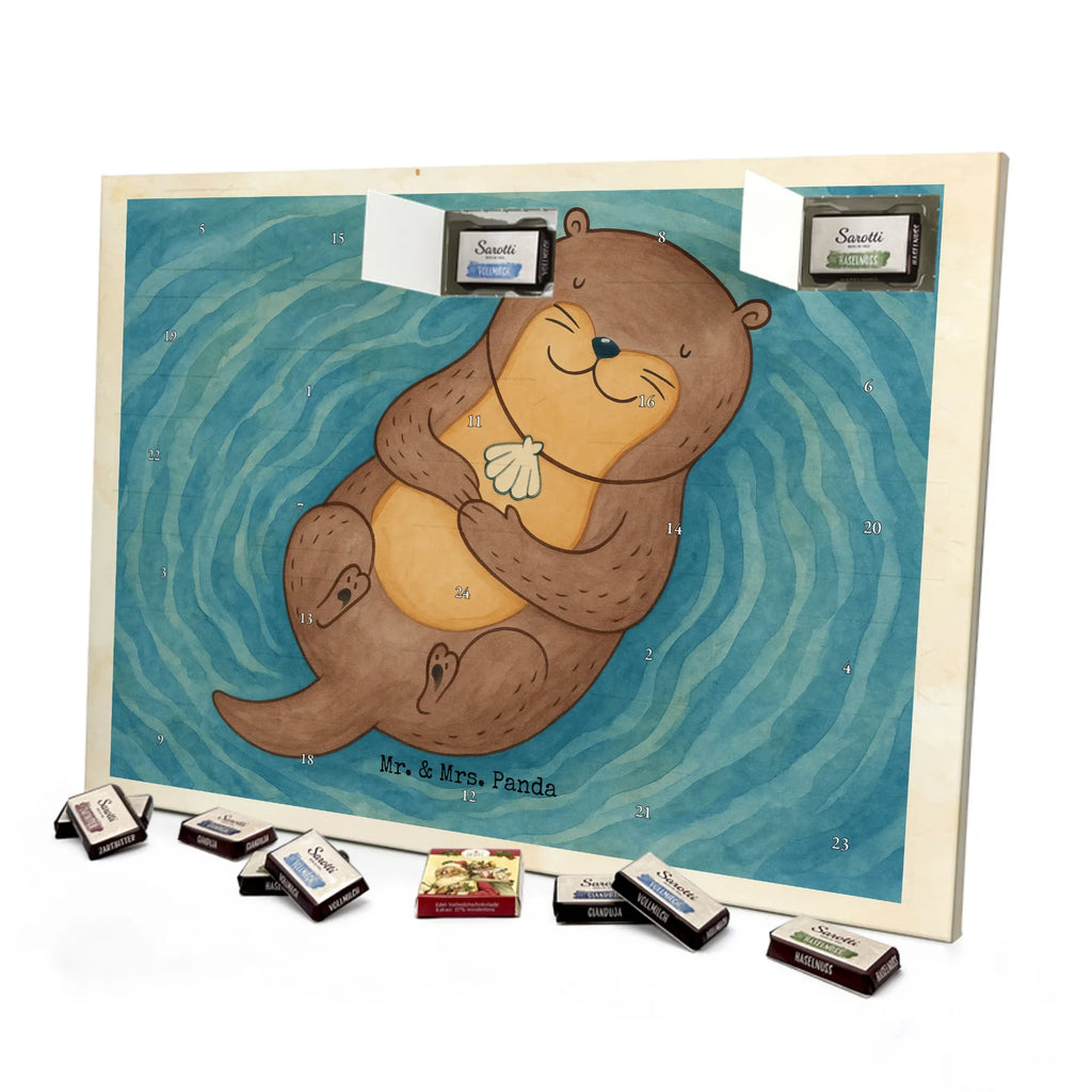 Chocolate advent calendar otter shell Design animal lover, marten, sea otter, European otter, water mammal, aquatic animal, baby otter, predator, water, otter gifts, gift ideas for animal lovers, animal, mammal, water animal, gifts for people in love, daydreaming, otter love, dreaming, brooding