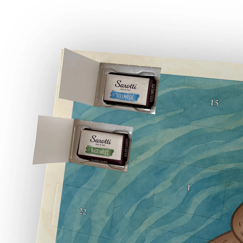 Chocolate advent calendar otter shell Design animal lover, marten, sea otter, European otter, water mammal, aquatic animal, baby otter, predator, water, otter gifts, gift ideas for animal lovers, animal, mammal, water animal, gifts for people in love, daydreaming, otter love, dreaming, brooding