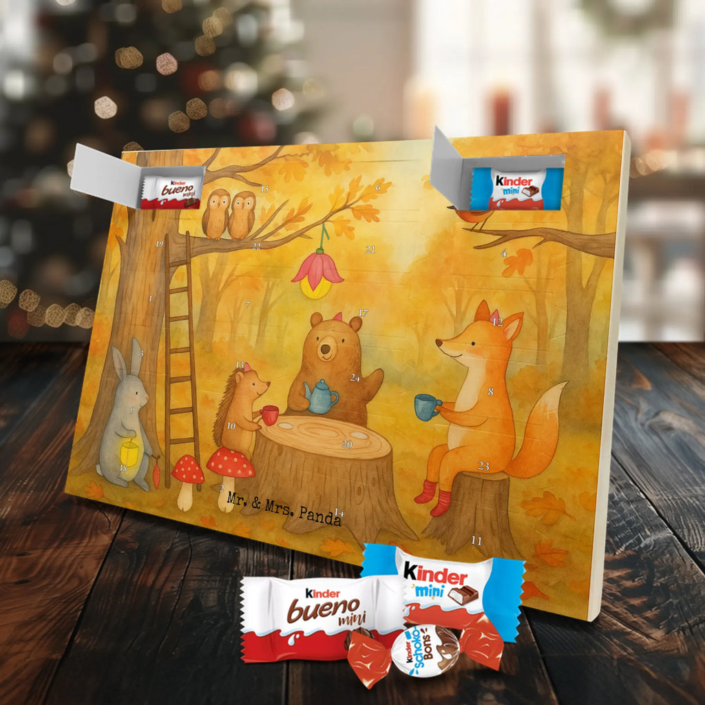 Chocolate advent calendar forest animals picnic Design card, gift ideas, gifts, small animals, cute, cute animal motives, hand drawn, funny sayings, good mood, special gifts, animal lover, mouse, forest, hare, squirrel, forest animals, picnic
