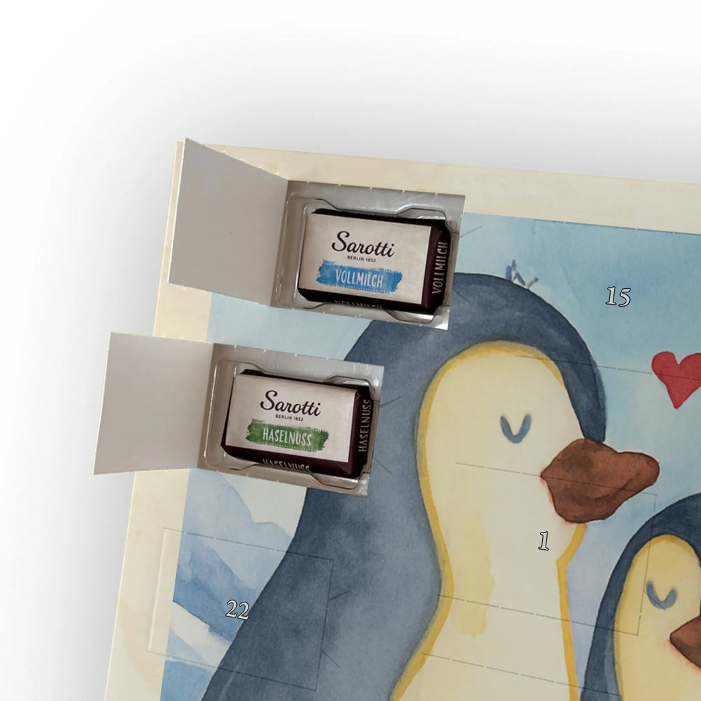 Chocolate advent calendar Penguin embrace Design North Pole, Penguins, wedding, wedding gift, love gift, lovers, anniversary, proof of love, wedding day