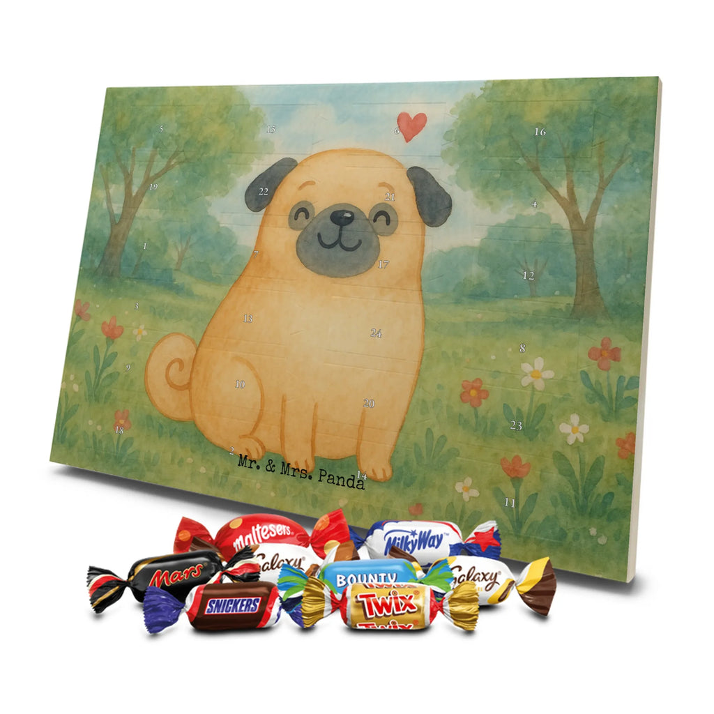 Chocolate advent calendar Pug Design dog breed, mutt, hound, woof, dog mama, love dogs, love for dogs, dog decorative items, bag with dog print, funny gifts for dog owners, what do you give a dog lover, Christmas gifts for dogs, gifts for dogs, dog sayings, dog love, Pug