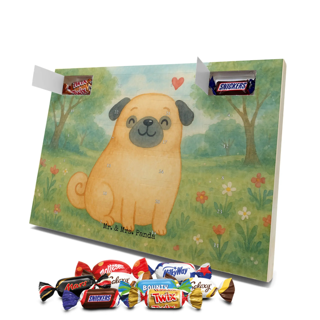 Chocolate advent calendar Pug Design dog breed, mutt, hound, woof, dog mama, love dogs, love for dogs, dog decorative items, bag with dog print, funny gifts for dog owners, what do you give a dog lover, Christmas gifts for dogs, gifts for dogs, dog sayings, dog love, Pug