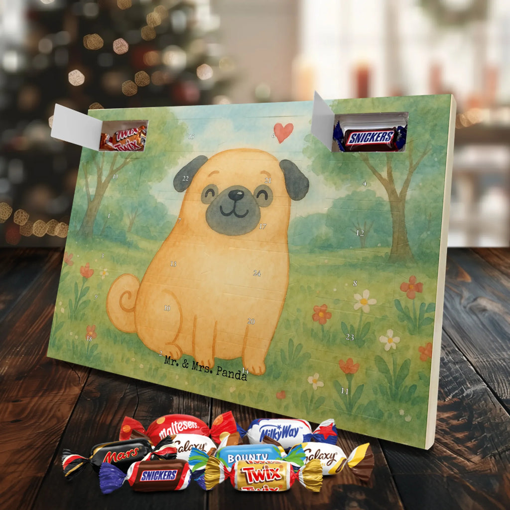 Chocolate advent calendar Pug Design dog breed, mutt, hound, woof, dog mama, love dogs, love for dogs, dog decorative items, bag with dog print, funny gifts for dog owners, what do you give a dog lover, Christmas gifts for dogs, gifts for dogs, dog sayings, dog love, Pug