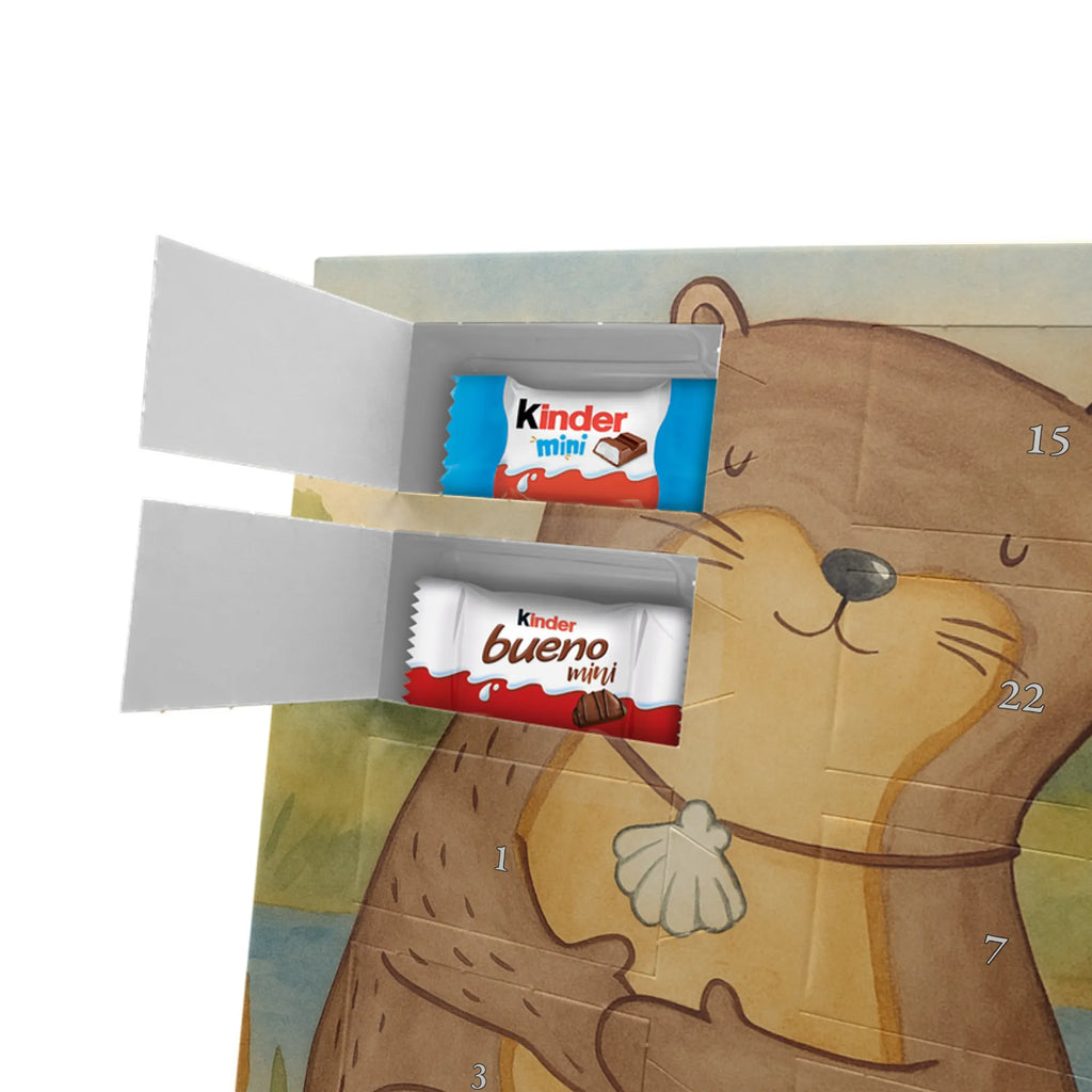 Chocolate advent calendar otter shell Design animal lover, marten, sea otter, European otter, water mammal, aquatic animal, baby otter, predator, water, otter gifts, gift ideas for animal lovers, animal, mammal, water animal, gifts for people in love, daydreaming, otter love, dreaming, brooding