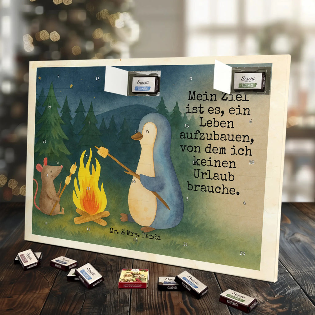 Chocolate advent calendar Penguin campfire Design North Pole, Penguins, campfire, everyday office life, penguins, mouse, life motto, new start, work, life motivation, fire