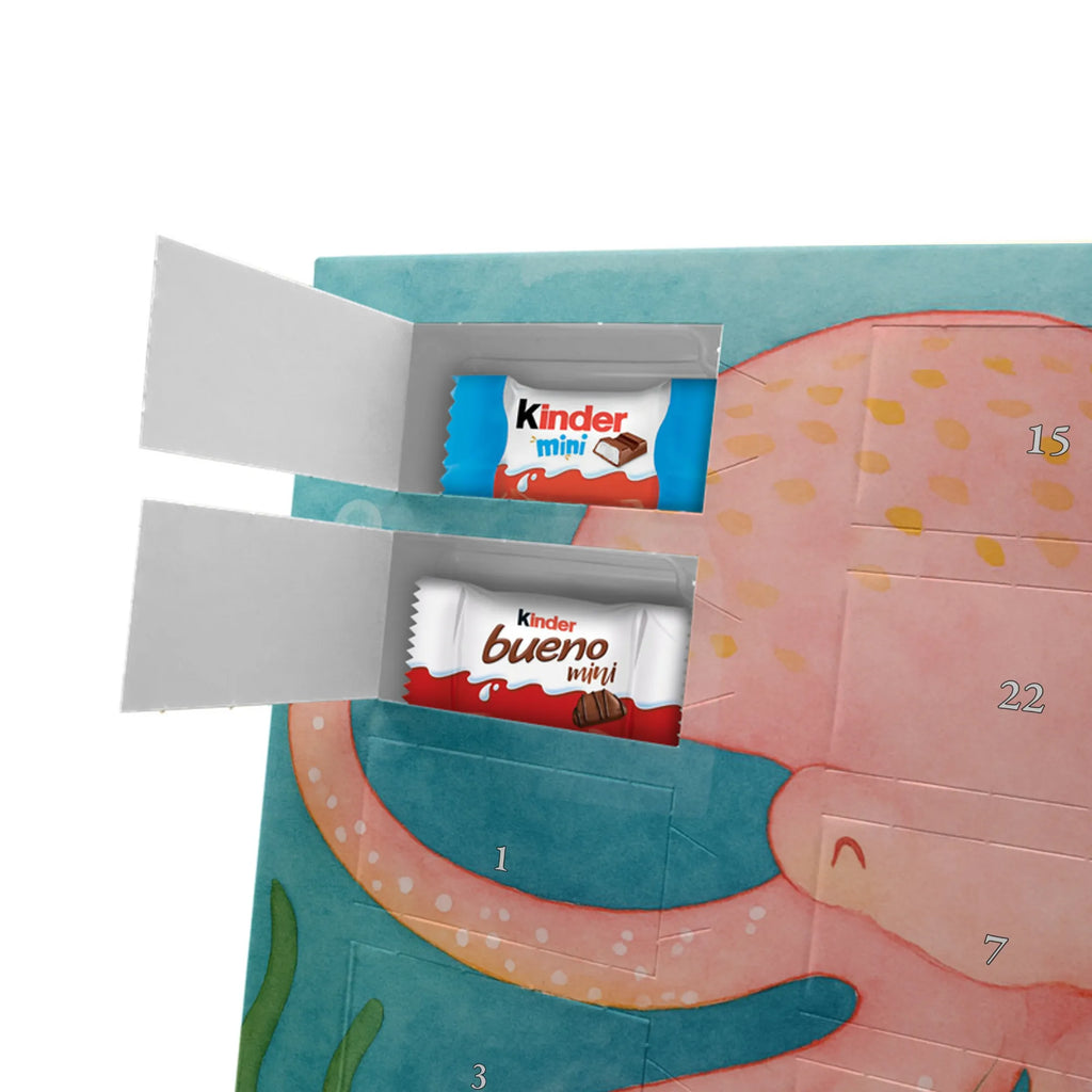 Chocolate advent calendar Squid Design card, gift ideas, gifts, small animals, cute, cute animal motives, hand drawn, funny sayings, good mood, special gifts, animal lover, ocean, water, octopus, arms, sea animal, squid