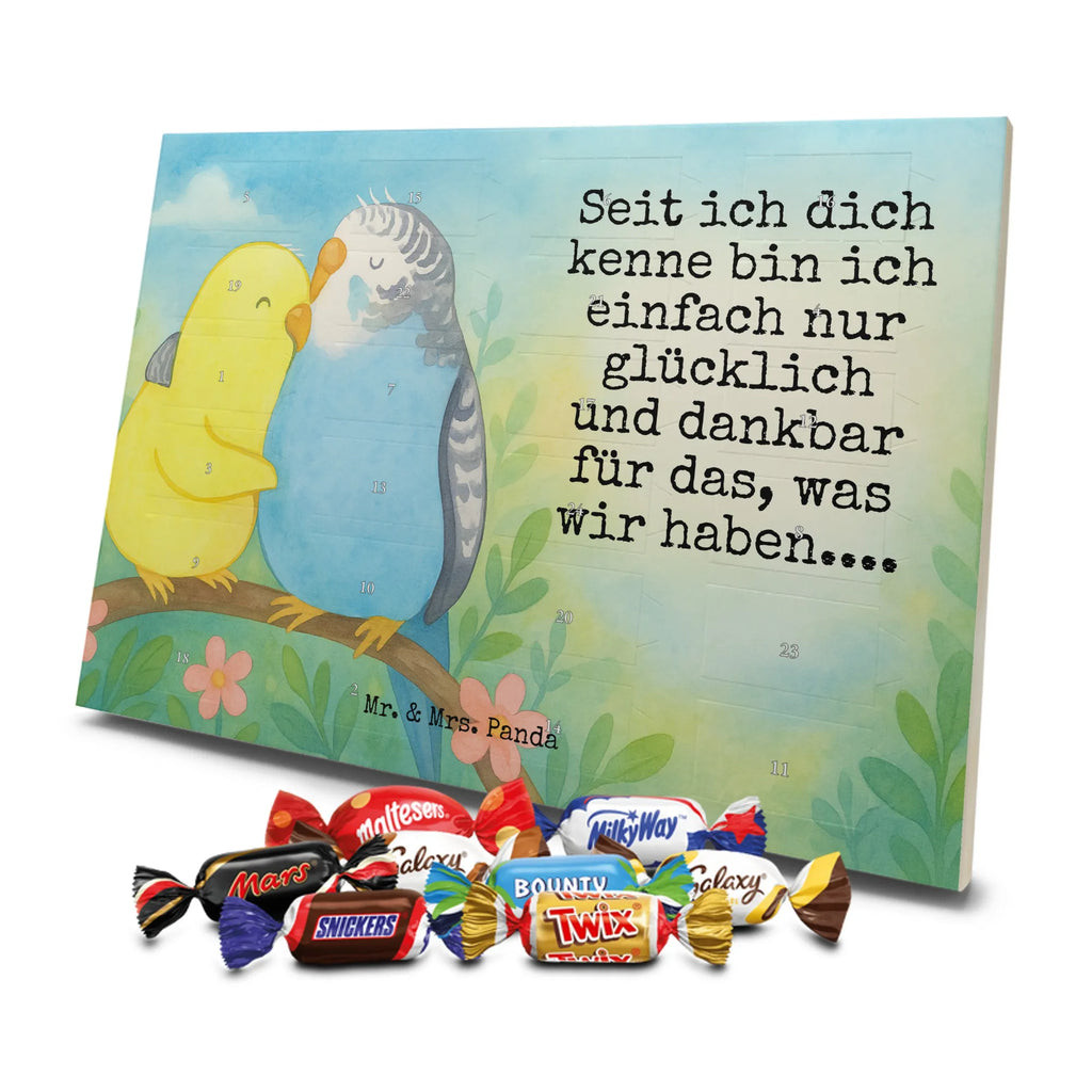 Chocolate advent calendar Parakeets in love Design Loving, Two, Together, Marriage, Proposal of marriage, Love gift, gift for her, gift for him, anniversary gift, trust, birds, closeness, budgie, cuddling
