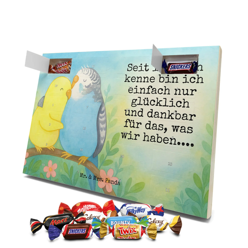Chocolate advent calendar Parakeets in love Design Loving, Two, Together, Marriage, Proposal of marriage, Love gift, gift for her, gift for him, anniversary gift, trust, birds, closeness, budgie, cuddling