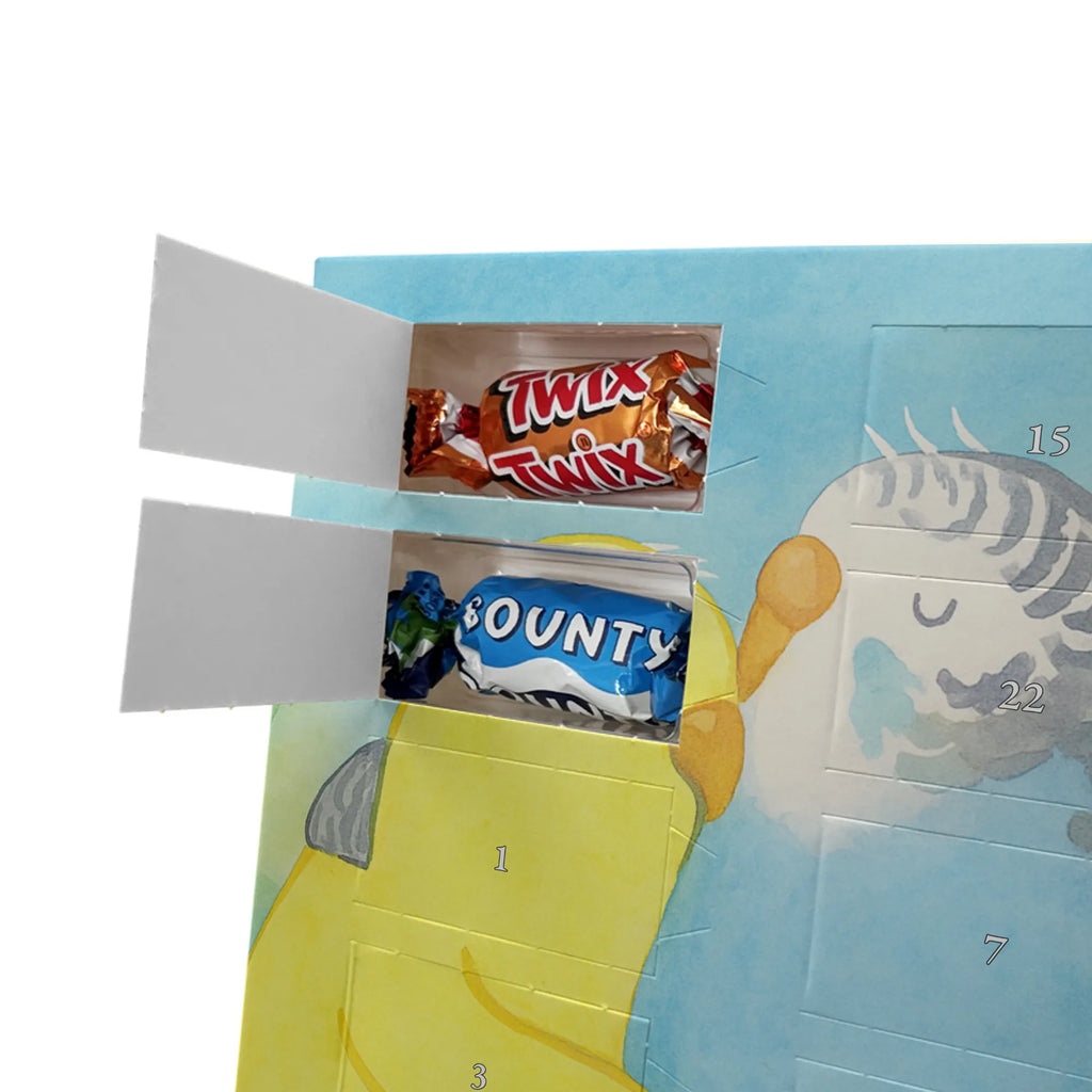 Chocolate advent calendar Parakeets in love Design Loving, Two, Together, Marriage, Proposal of marriage, Love gift, gift for her, gift for him, anniversary gift, trust, birds, closeness, budgie, cuddling