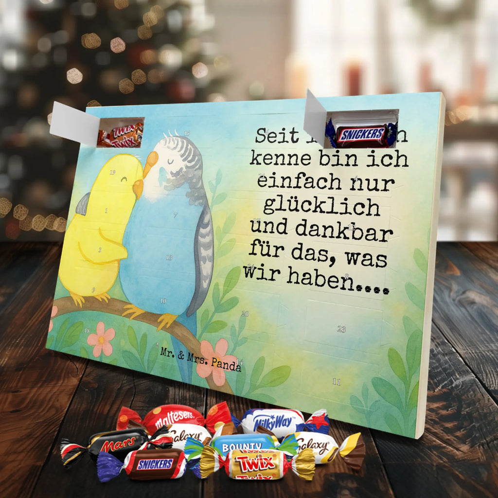 Chocolate advent calendar Parakeets in love Design Loving, Two, Together, Marriage, Proposal of marriage, Love gift, gift for her, gift for him, anniversary gift, trust, birds, closeness, budgie, cuddling