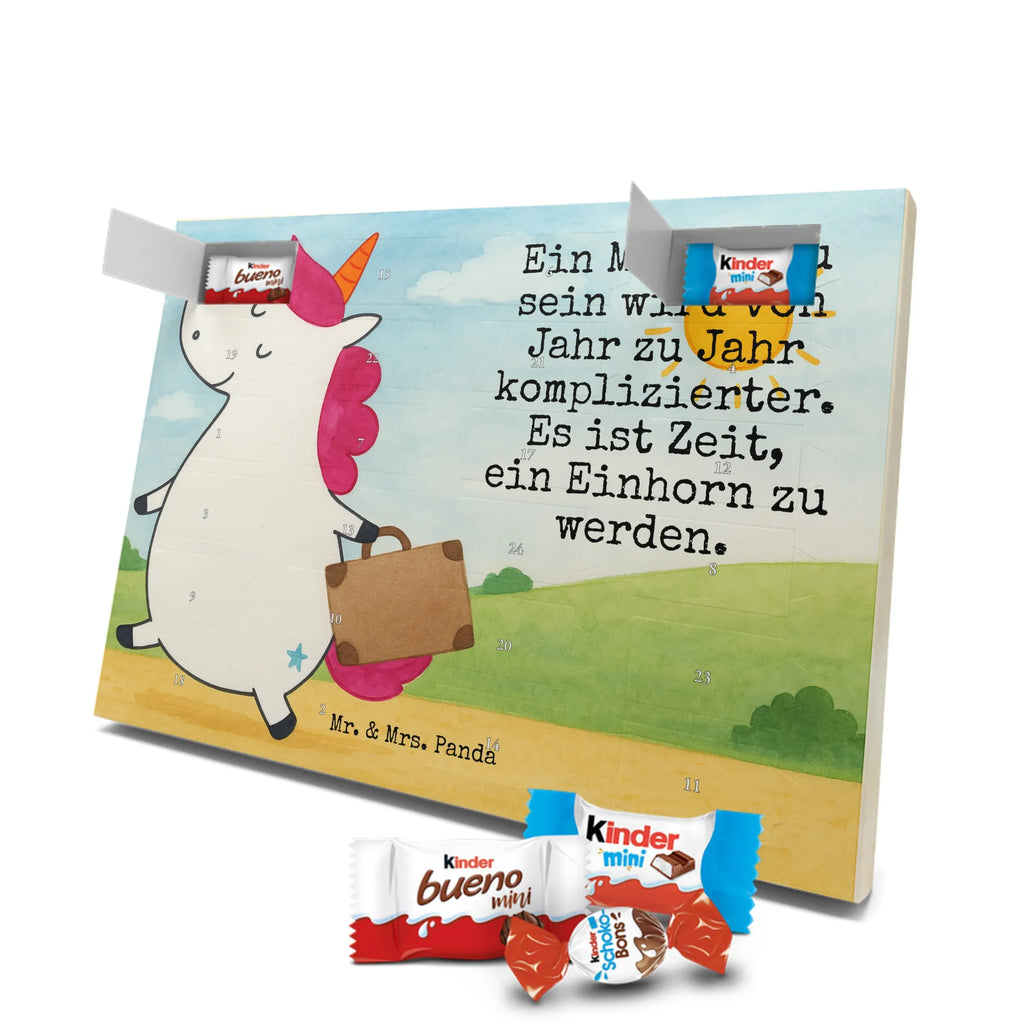 Chocolate advent calendar unicorn Suitcase Design adventure, suitcase, travel, holiday present, luggage, traveler gift