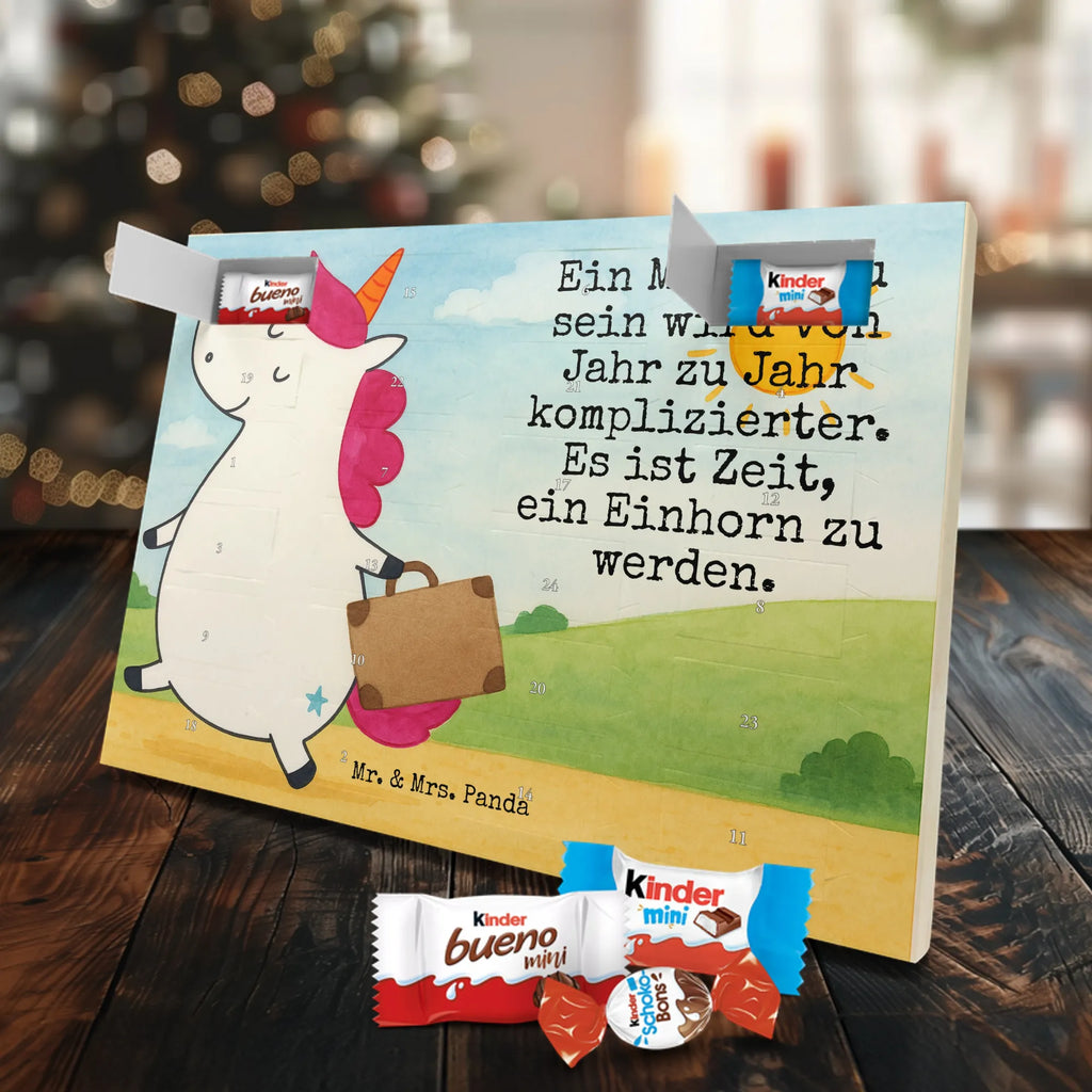 Chocolate advent calendar unicorn Suitcase Design adventure, suitcase, travel, holiday present, luggage, traveler gift