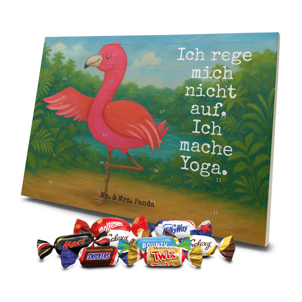 Chocolate advent calendar flamingo yoga Design children, gifts, gift idea, funny sayings, pink bird, bird of paradise, red, flamingo decoration, gift pink, adults, flamingo fans, vacation, unusual gifts in pink, pink gifts, girls gifts, small gifts, Caribbean feeling, relaxation, mindfulness, yoga exercise, bird, agitation, deep relaxation, anger