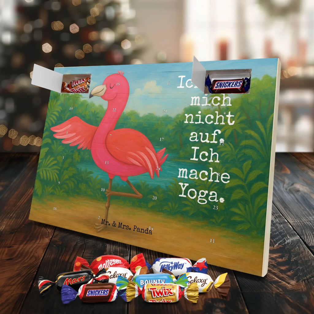 Chocolate advent calendar flamingo yoga Design children, gifts, gift idea, funny sayings, pink bird, bird of paradise, red, flamingo decoration, gift pink, adults, flamingo fans, vacation, unusual gifts in pink, pink gifts, girls gifts, small gifts, Caribbean feeling, relaxation, mindfulness, yoga exercise, bird, agitation, deep relaxation, anger