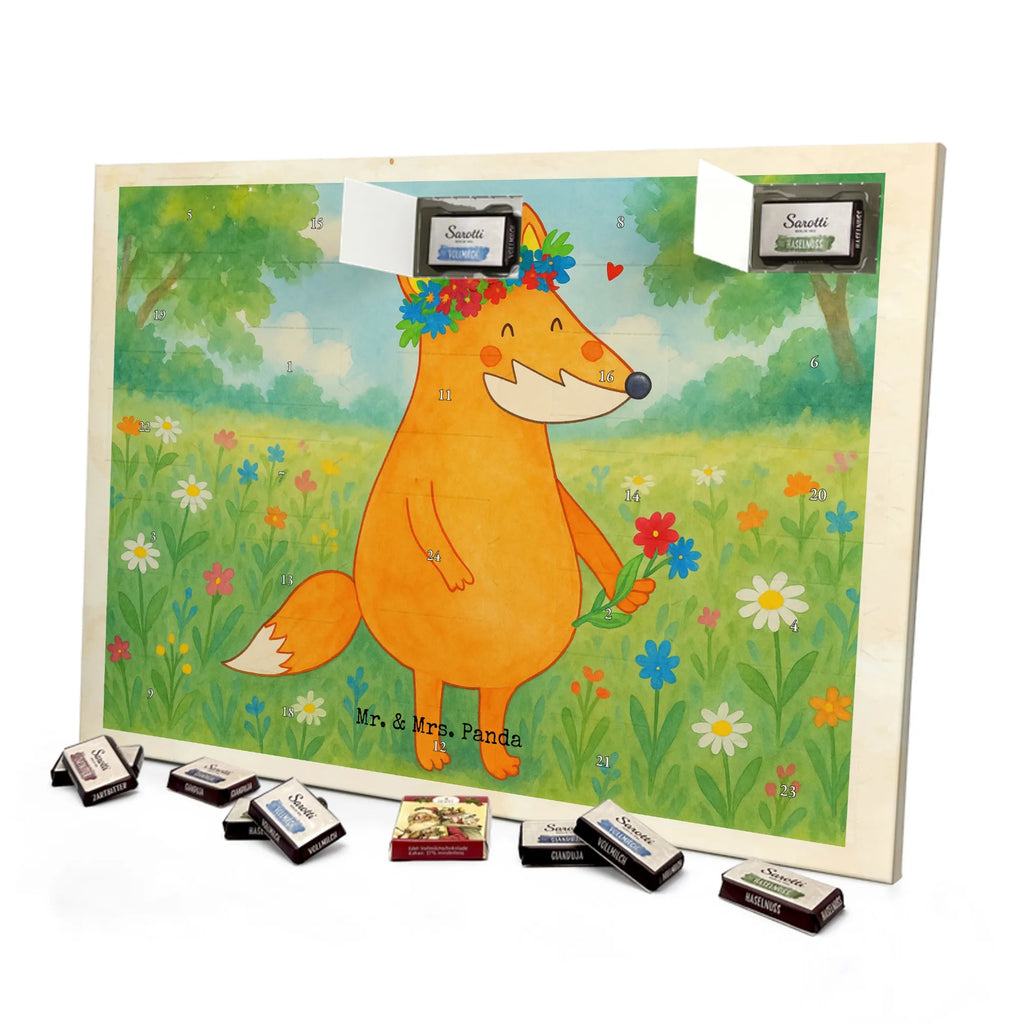 Chocolate advent calendar Fox Flower Design animal lover, foxes, forest wildlife, clever as a fox, joy, flower, fox girl, proof of love, girlfriend, flowers, self-love, flower girl, me, girlfriends