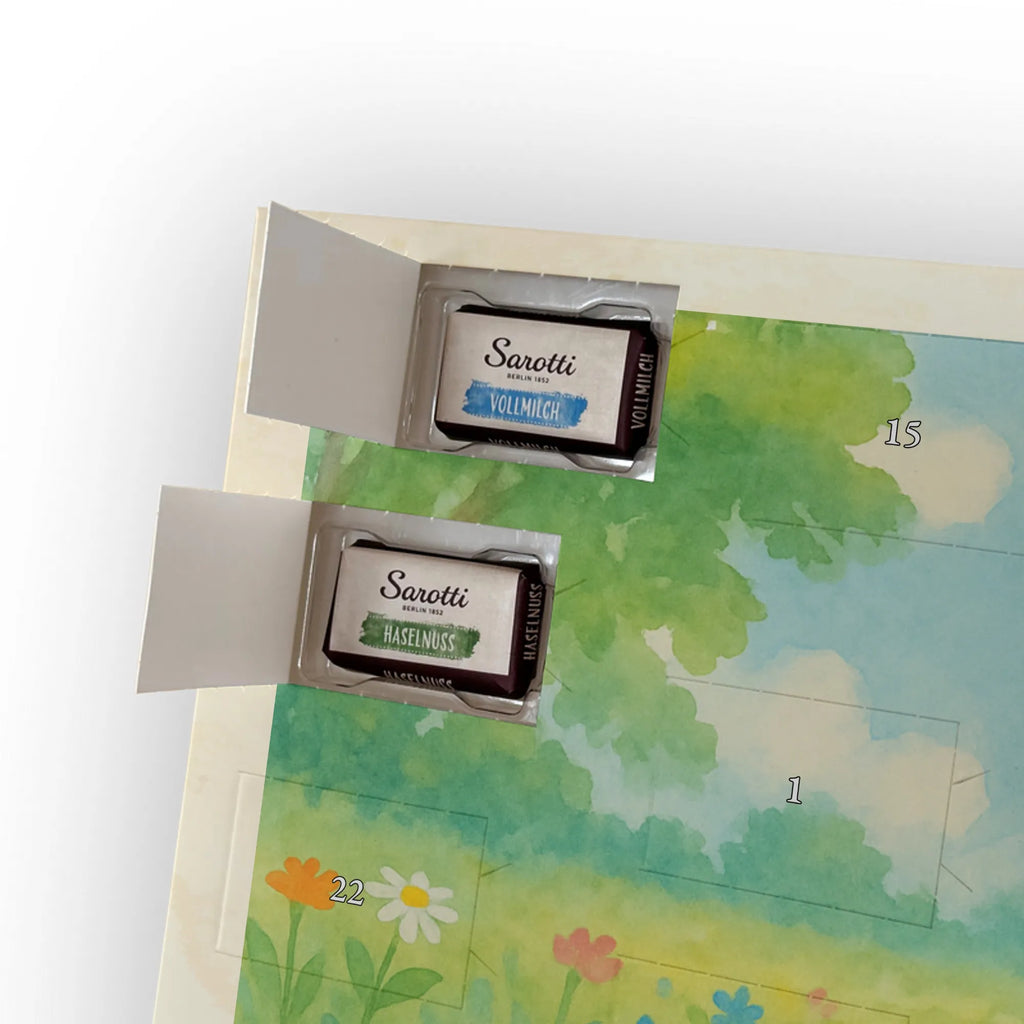 Chocolate advent calendar Fox Flower Design animal lover, foxes, forest wildlife, clever as a fox, joy, flower, fox girl, proof of love, girlfriend, flowers, self-love, flower girl, me, girlfriends