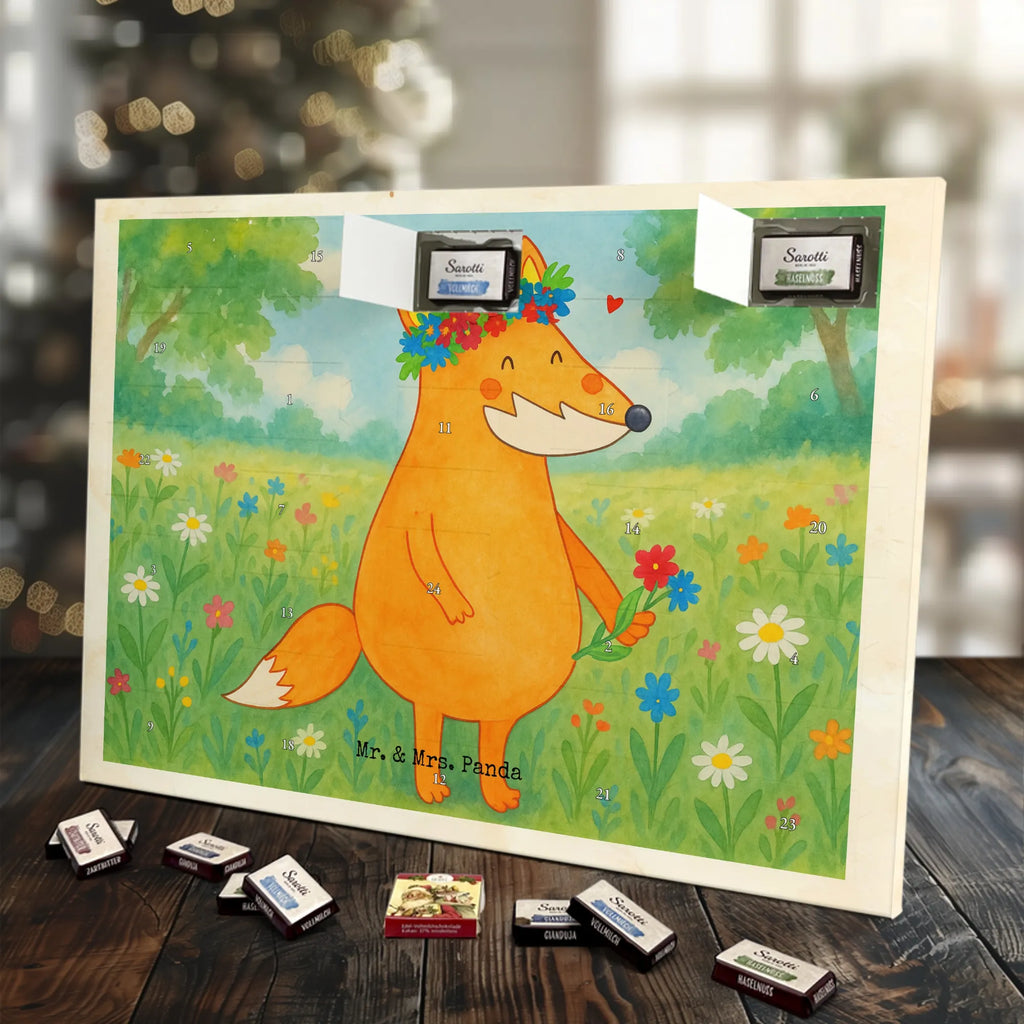 Chocolate advent calendar Fox Flower Design animal lover, foxes, forest wildlife, clever as a fox, joy, flower, fox girl, proof of love, girlfriend, flowers, self-love, flower girl, me, girlfriends