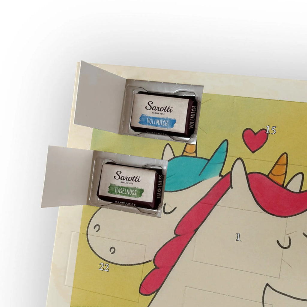 Chocolate advent calendar unicorn communication Design present, marriage, gift, witty, saying, valentine's day, Thank you