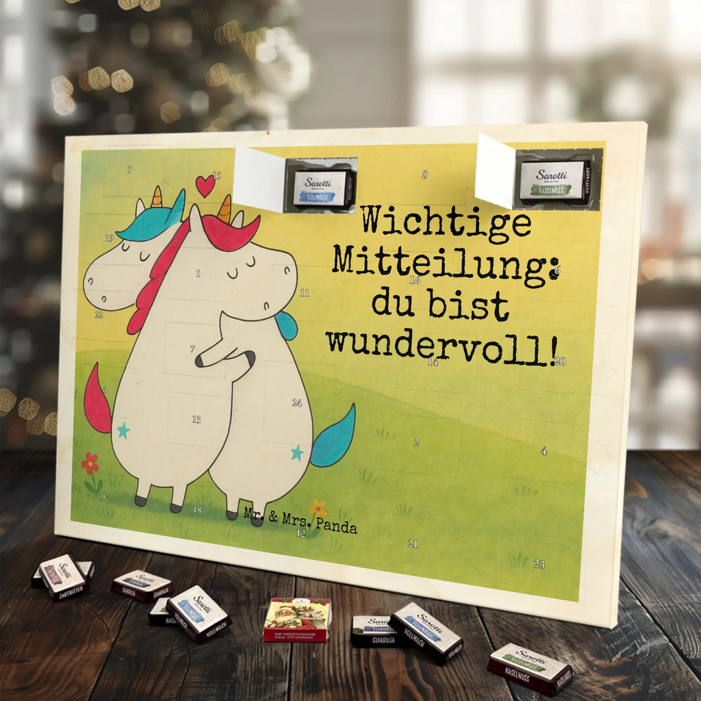 Chocolate advent calendar unicorn communication Design present, marriage, gift, witty, saying, valentine's day, Thank you