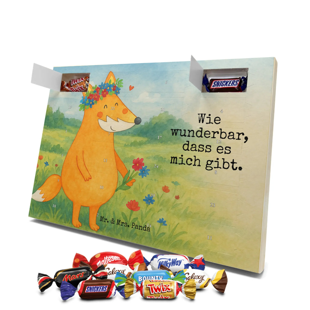 Chocolate advent calendar Fox Flower Design animal lover, foxes, forest wildlife, clever as a fox, joy, flower, fox girl, proof of love, girlfriend, flowers, self-love, flower girl, me, girlfriends