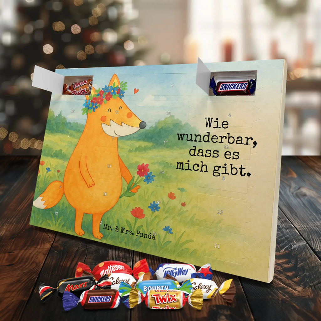 Chocolate advent calendar Fox Flower Design animal lover, foxes, forest wildlife, clever as a fox, joy, flower, fox girl, proof of love, girlfriend, flowers, self-love, flower girl, me, girlfriends