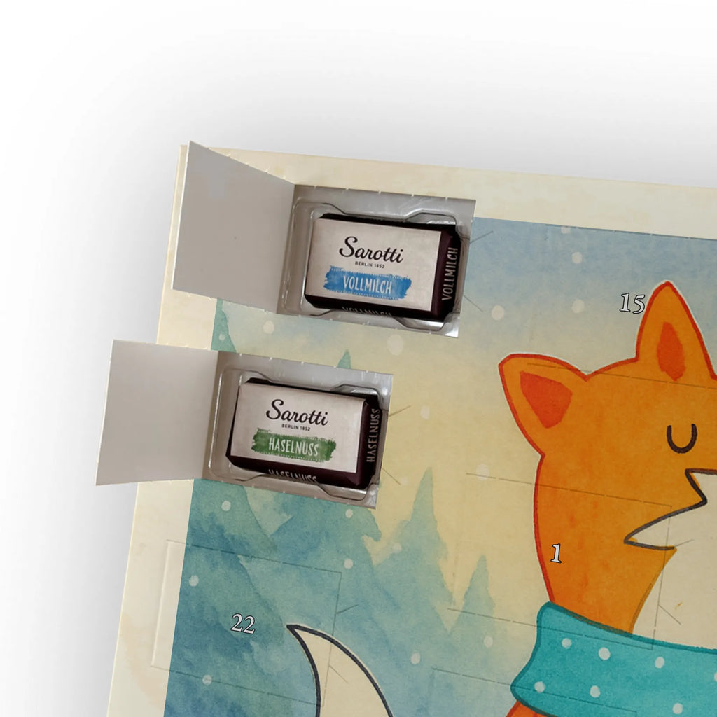 Chocolate advent calendar Fox biscuit Design animal lover, foxes, forest wildlife, clever as a fox, cookies, baking saying, kitchen decoration, christmas time, christmas present