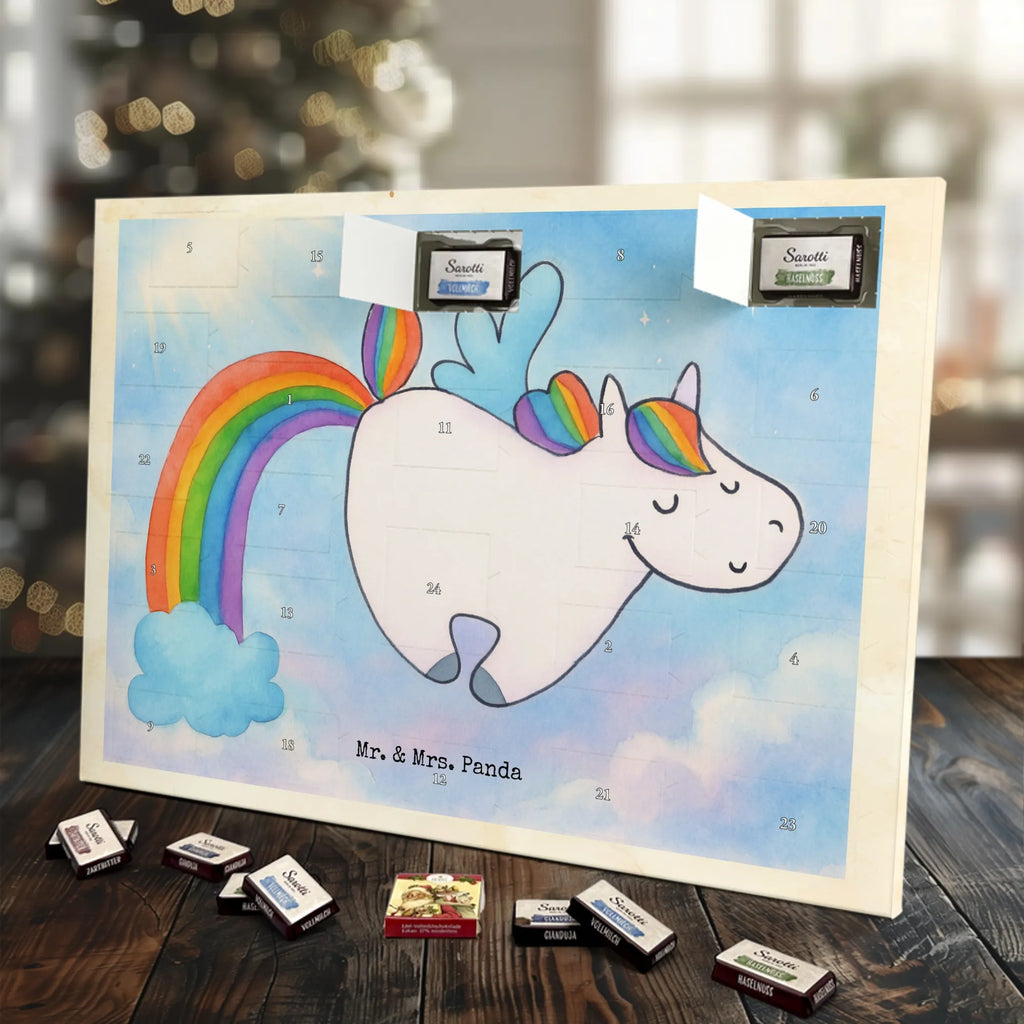 Chocolate advent calendar unicorn Pegasus Design saying fun, growing up, pegasus, playing, unicorn love, reality, rainbow