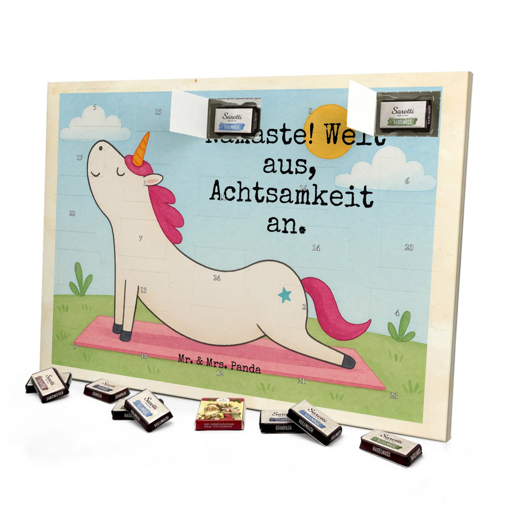 Chocolate advent calendar unicorn yoga Design gift, present, mindfulness, sports, sweet, relaxation