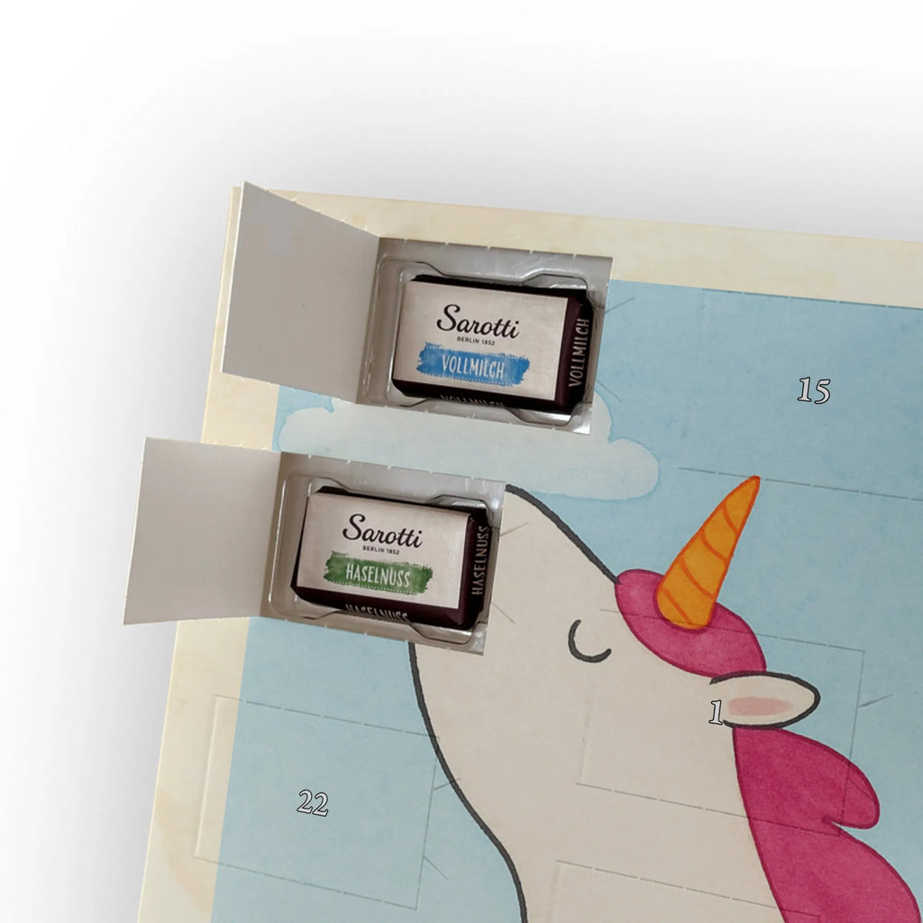 Chocolate advent calendar unicorn yoga Design gift, present, mindfulness, sports, sweet, relaxation