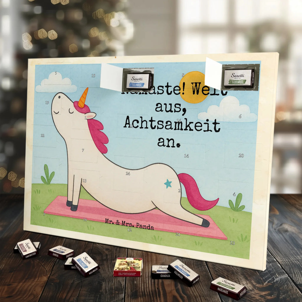 Chocolate advent calendar unicorn yoga Design gift, present, mindfulness, sports, sweet, relaxation