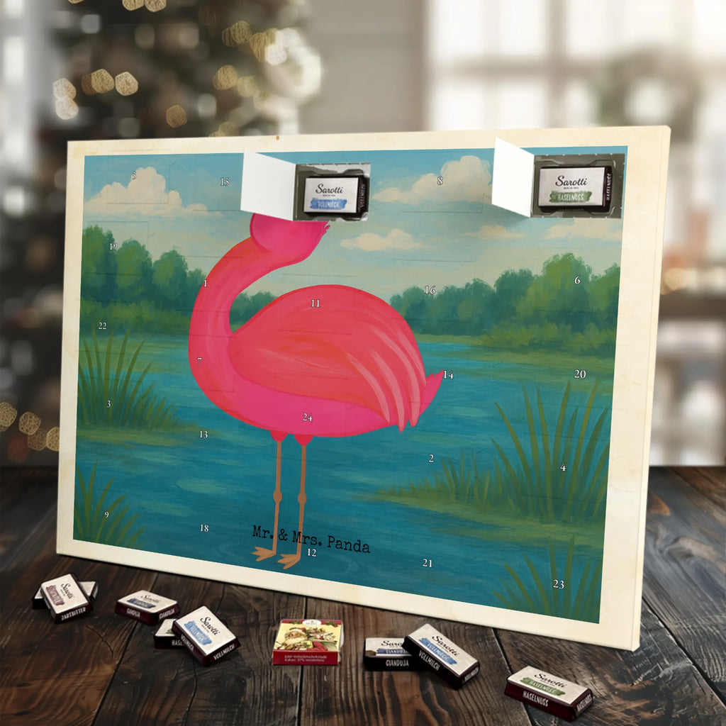 Chocolate advent calendar flamingo Proud Design children, gifts, gift idea, funny sayings, pink bird, bird of paradise, red, flamingo decoration, gift pink, adults, flamingo fans, vacation, unusual gifts in pink, pink gifts, girls gifts, small gifts, Caribbean feeling, self-love, proud, friend, best friend, joy, self-acceptance, daughter