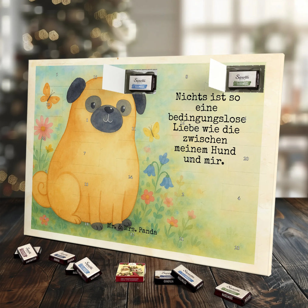 Chocolate advent calendar Pug Design dog breed, mutt, hound, woof, dog mama, love dogs, love for dogs, dog decorative items, bag with dog print, funny gifts for dog owners, what do you give a dog lover, Christmas gifts for dogs, gifts for dogs, dog sayings, dog love, Pug