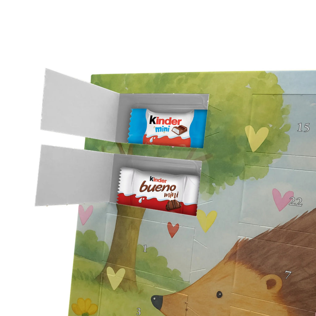 Chocolate advent calendar Hedgehog hearts Design card, gift ideas, gifts, small animals, cute, cute animal motives, hand drawn, funny sayings, good mood, special gifts, animal lover, hearts, trust, kiss, heart