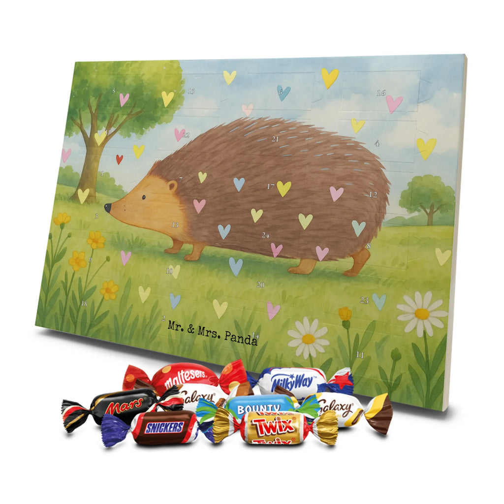 Chocolate advent calendar Hedgehog hearts Design card, gift ideas, gifts, small animals, cute, cute animal motives, hand drawn, funny sayings, good mood, special gifts, animal lover, hearts, trust, kiss, heart