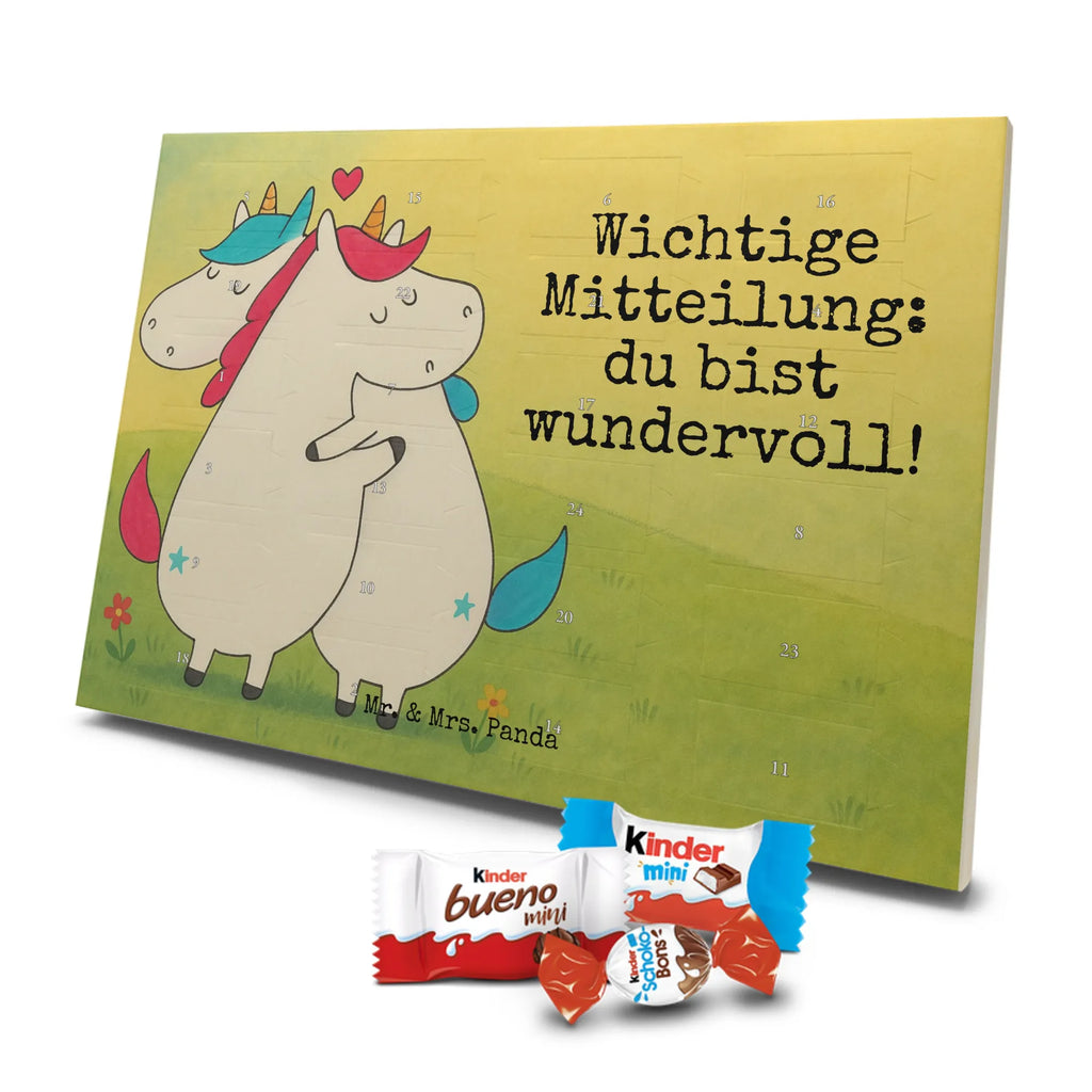 Chocolate advent calendar unicorn communication Design present, marriage, gift, witty, saying, valentine's day, Thank you