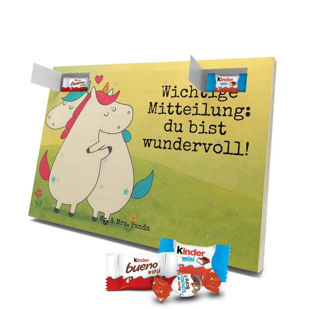 Chocolate advent calendar unicorn communication Design present, marriage, gift, witty, saying, valentine's day, Thank you