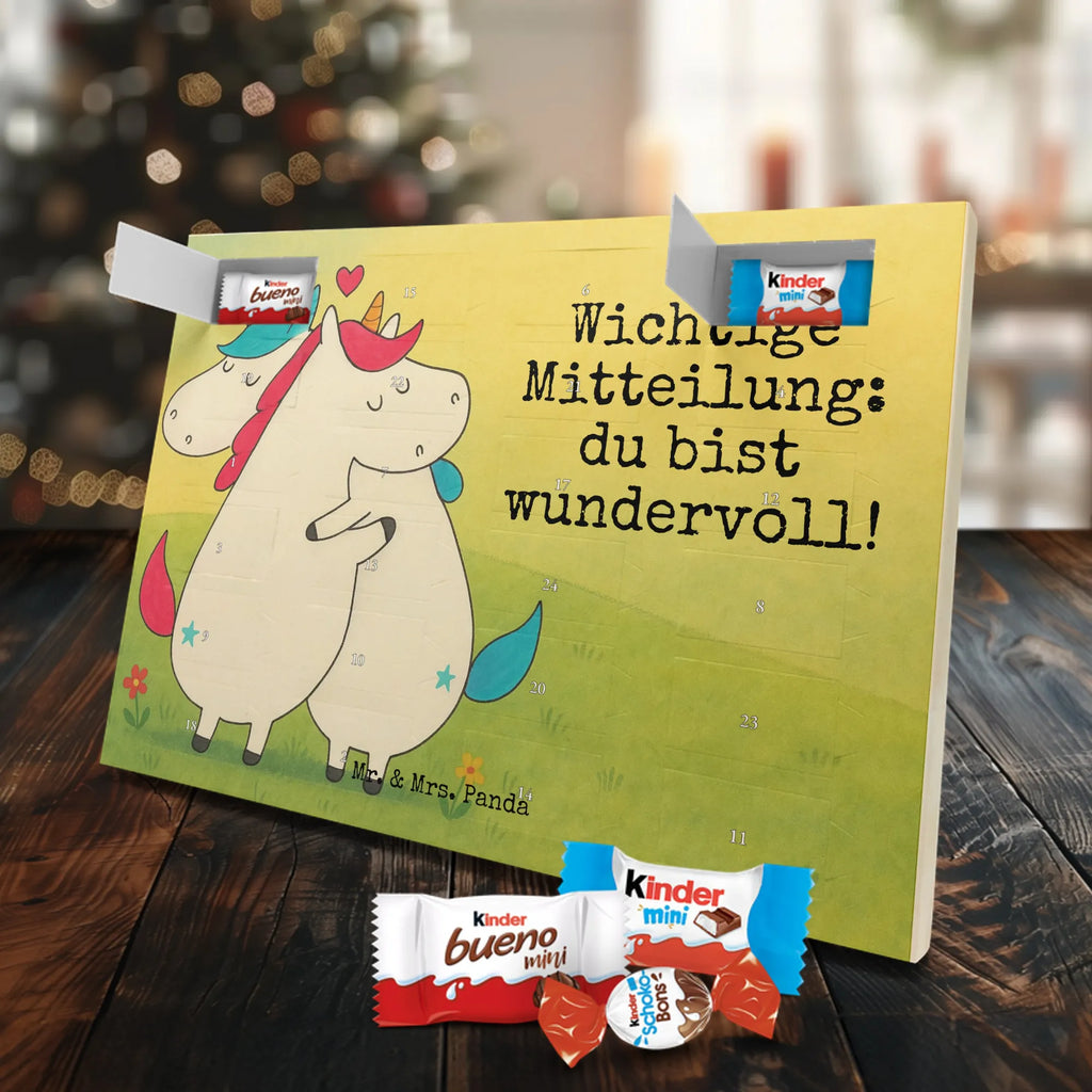 Chocolate advent calendar unicorn communication Design present, marriage, gift, witty, saying, valentine's day, Thank you