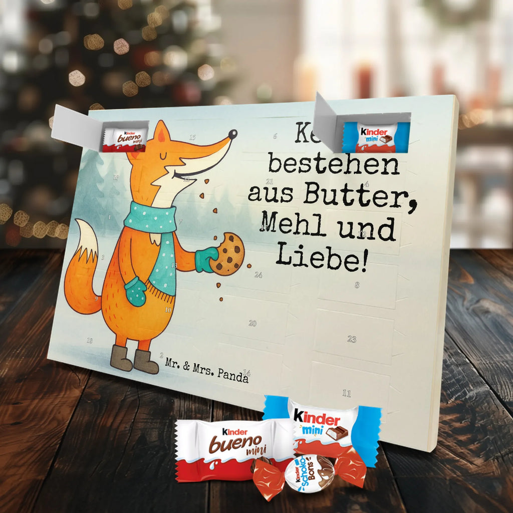 Chocolate advent calendar Fox biscuit Design animal lover, foxes, forest wildlife, clever as a fox, cookies, baking saying, kitchen decoration, christmas time, christmas present