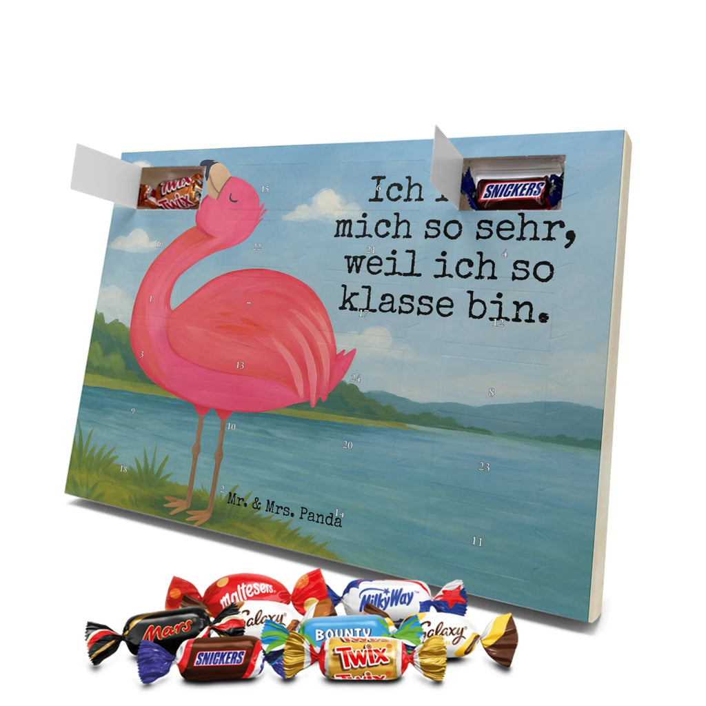 Chocolate advent calendar flamingo Proud Design children, gifts, gift idea, funny sayings, pink bird, bird of paradise, red, flamingo decoration, gift pink, adults, flamingo fans, vacation, unusual gifts in pink, pink gifts, girls gifts, small gifts, Caribbean feeling, self-love, proud, friend, best friend, joy, self-acceptance, daughter