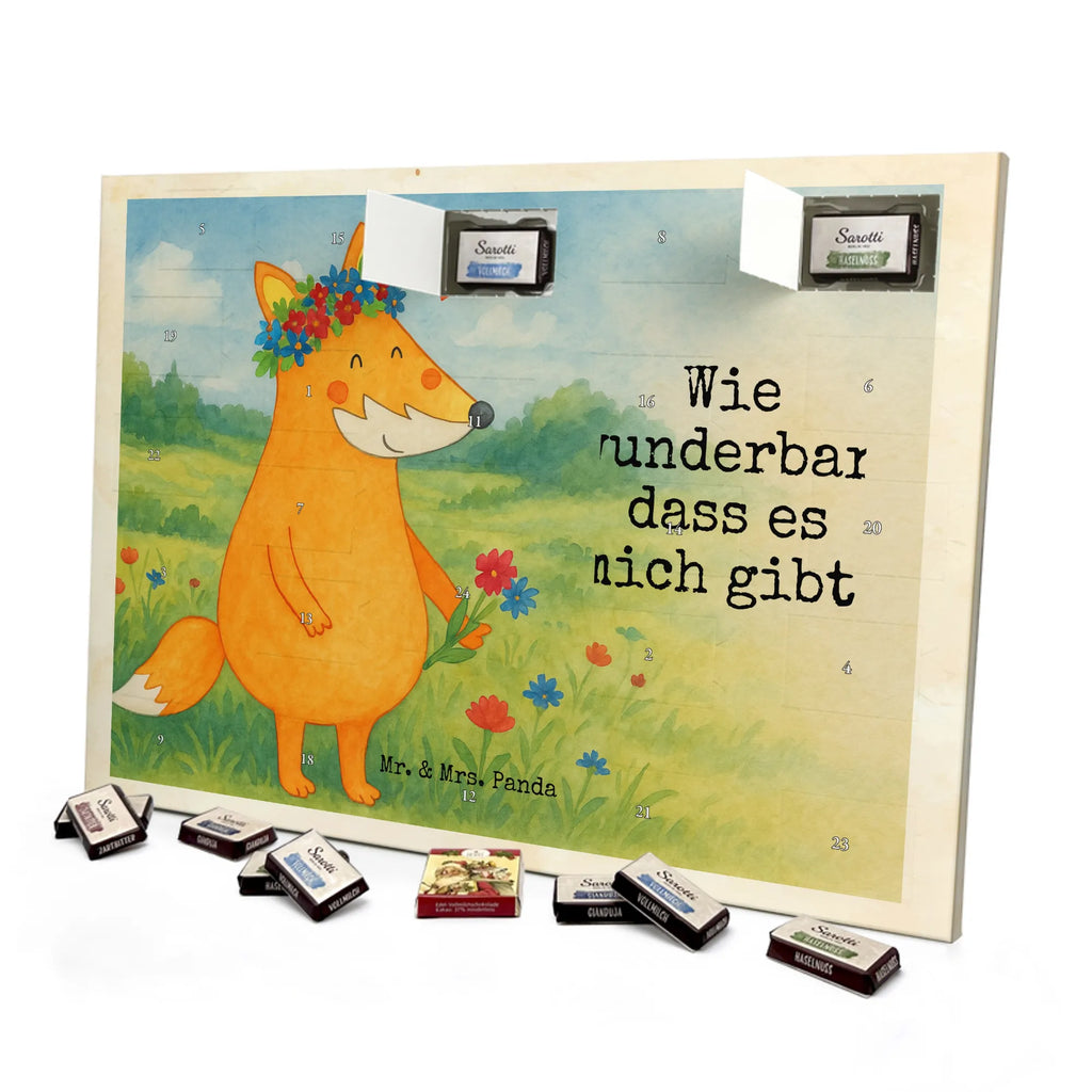 Chocolate advent calendar Fox Flower Design animal lover, foxes, forest wildlife, clever as a fox, joy, flower, fox girl, proof of love, girlfriend, flowers, self-love, flower girl, me, girlfriends