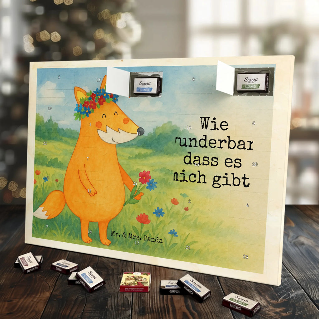 Chocolate advent calendar Fox Flower Design animal lover, foxes, forest wildlife, clever as a fox, joy, flower, fox girl, proof of love, girlfriend, flowers, self-love, flower girl, me, girlfriends