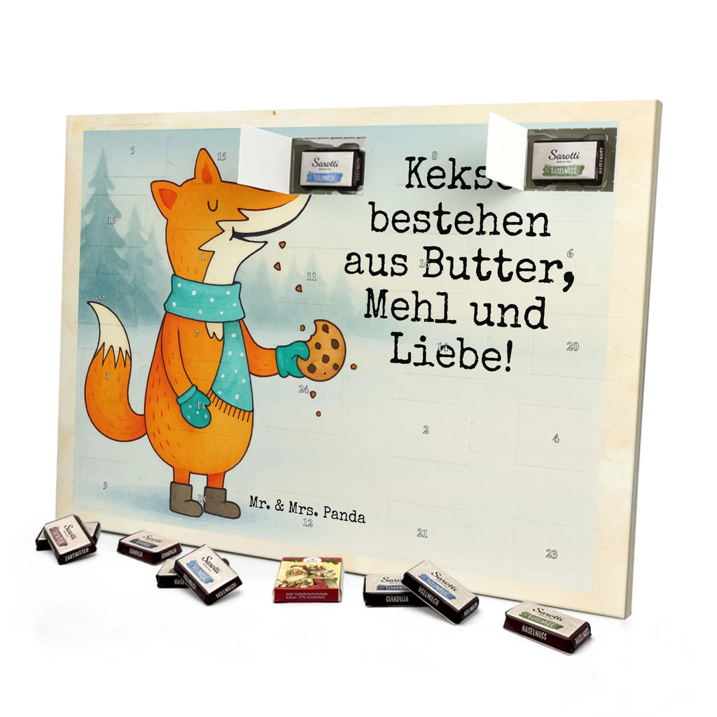 Chocolate advent calendar Fox biscuit Design animal lover, foxes, forest wildlife, clever as a fox, cookies, baking saying, kitchen decoration, christmas time, christmas present