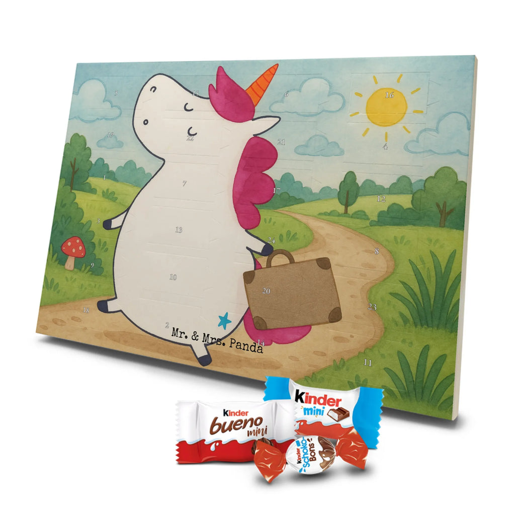 Chocolate advent calendar unicorn Suitcase Design adventure, suitcase, travel, holiday present, luggage, traveler gift