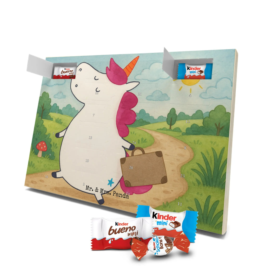 Chocolate advent calendar unicorn Suitcase Design adventure, suitcase, travel, holiday present, luggage, traveler gift