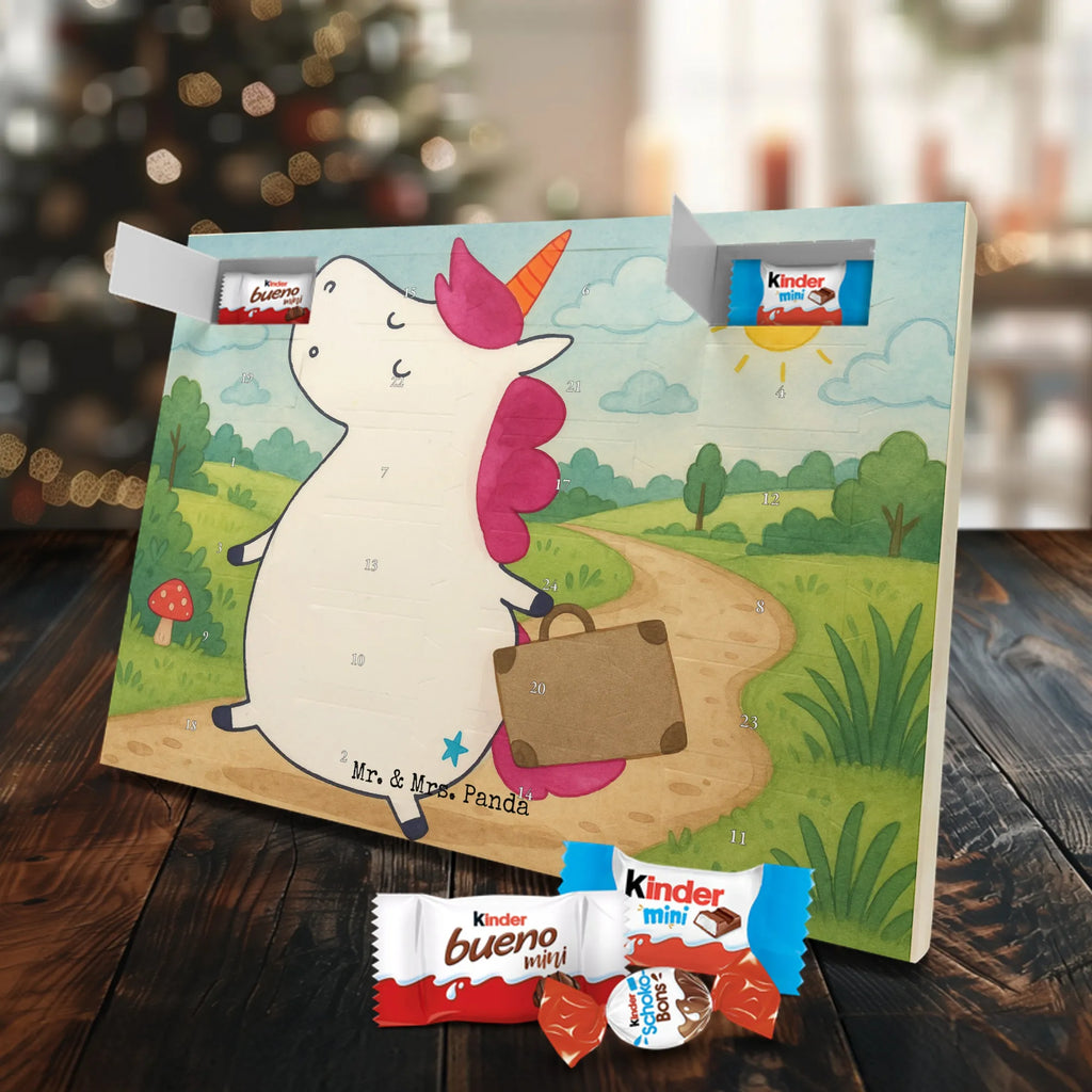 Chocolate advent calendar unicorn Suitcase Design adventure, suitcase, travel, holiday present, luggage, traveler gift