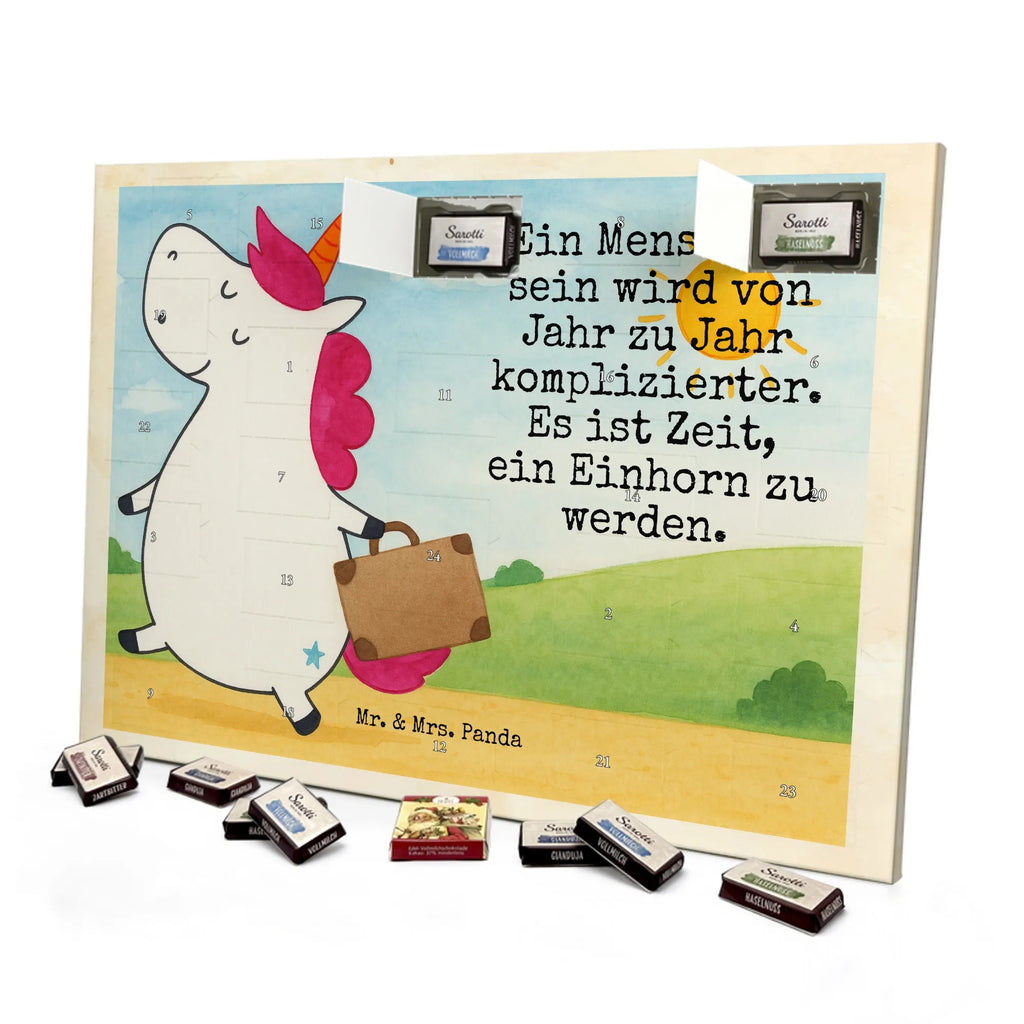 Chocolate advent calendar unicorn Suitcase Design adventure, suitcase, travel, holiday present, luggage, traveler gift
