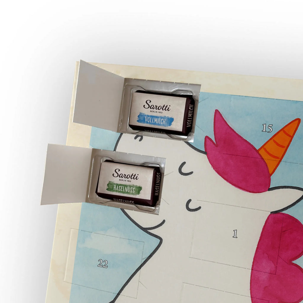 Chocolate advent calendar unicorn Suitcase Design adventure, suitcase, travel, holiday present, luggage, traveler gift