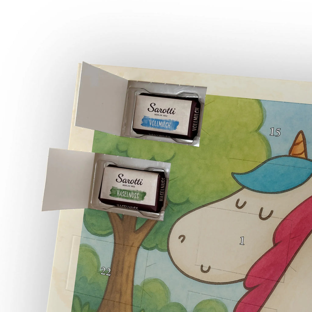 Chocolate advent calendar unicorn communication Design present, marriage, gift, witty, saying, valentine's day, Thank you