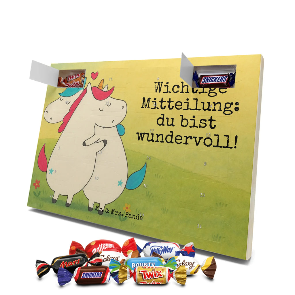 Chocolate advent calendar unicorn communication Design present, marriage, gift, witty, saying, valentine's day, Thank you