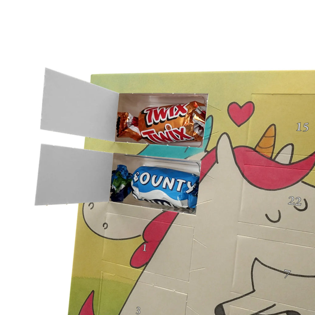 Chocolate advent calendar unicorn communication Design present, marriage, gift, witty, saying, valentine's day, Thank you
